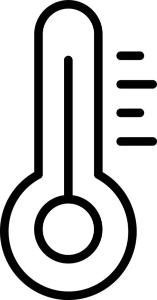 Temperatura Grados Icono Mercurio Estilo Contorno — Vector de stock