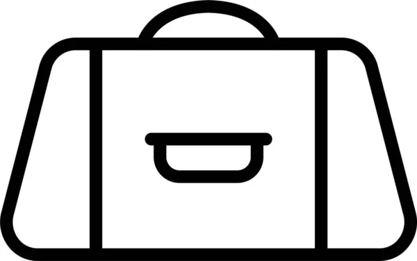 Handtasche Aktentasche Koffer Symbol Umriss Stil — Stockvektor