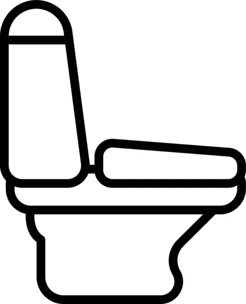 Toaleta Koupelna Toaleta Ikona Obrysu Stylu — Stockový vektor