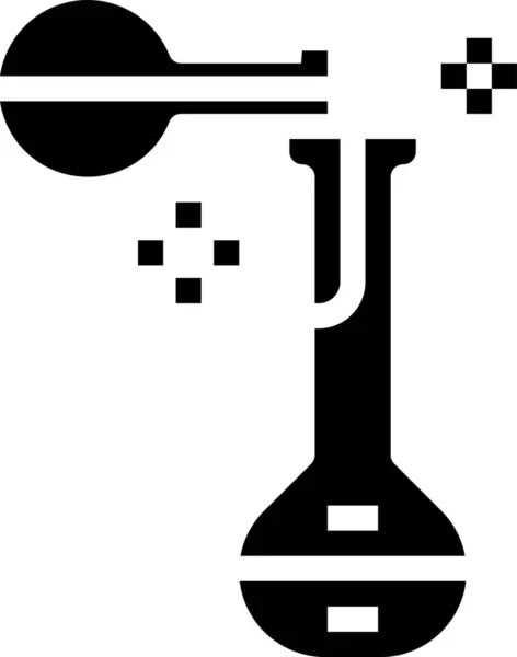Ikona Laboratorium Eksperymentu Chemicznego Stałym Stylu — Wektor stockowy
