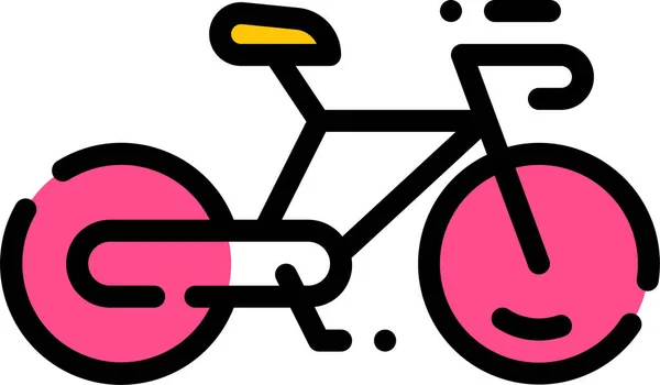 Bicicleta Bicicleta Bicicleta Icono Estilo Contorno Lleno — Vector de stock