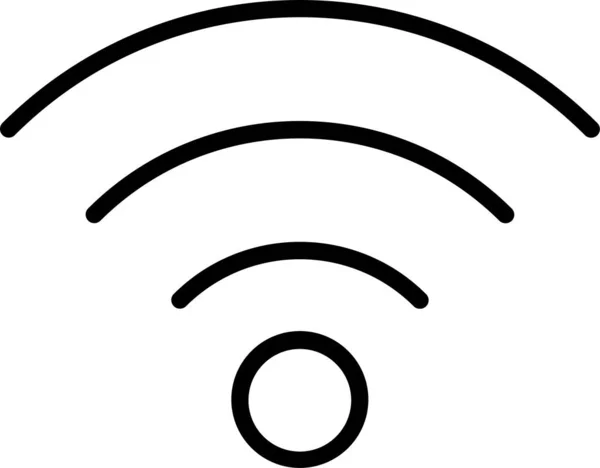 Signaal Wifi Aansluitingen Icoon Outline Stijl — Stockvector