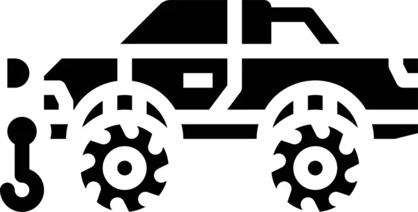 Ikona Modyfikacji Samochodu Pickup Pojazdach Trybach Kategorii Transportu — Wektor stockowy