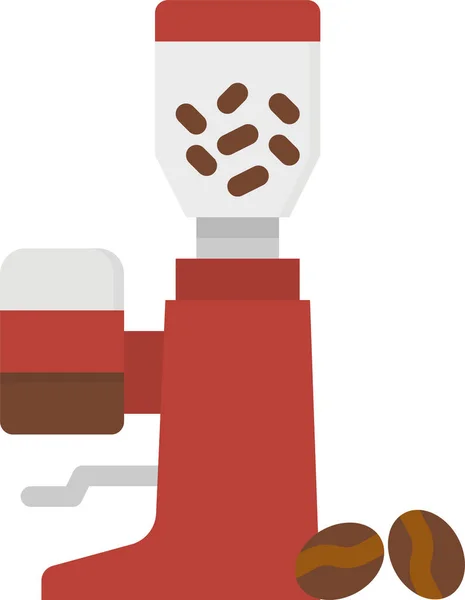 平整风格的咖啡研磨机厨房图标 — 图库矢量图片