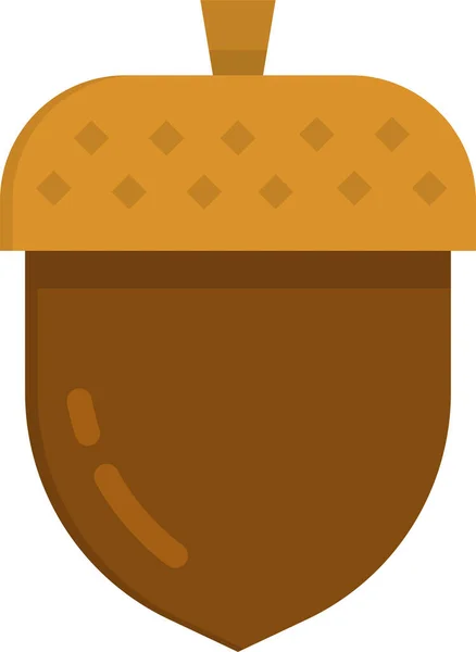 Acorn Farming Food Icon Flat Style — стоковый вектор