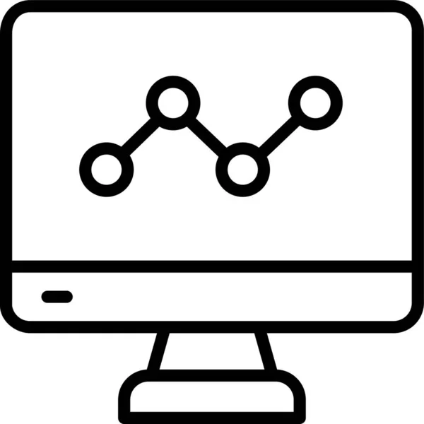 Écran Bureau Icône Moniteur — Image vectorielle