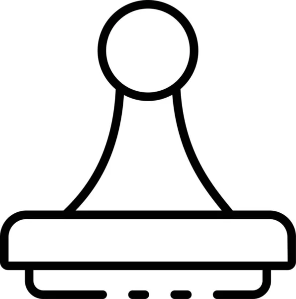 Zertifikat Stempel Symbol Outline Stil — Stockvektor