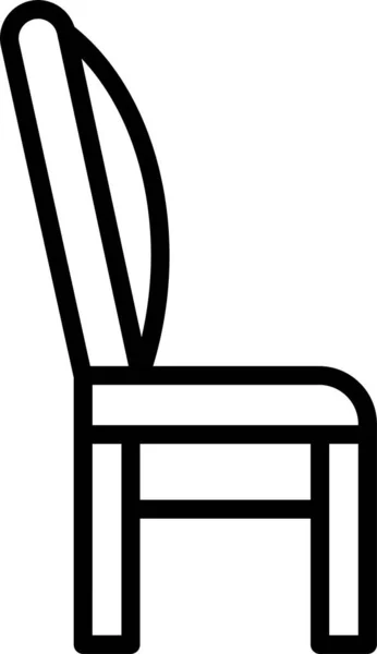 Chair Stool Seat Icon Outline Style — Stock Vector
