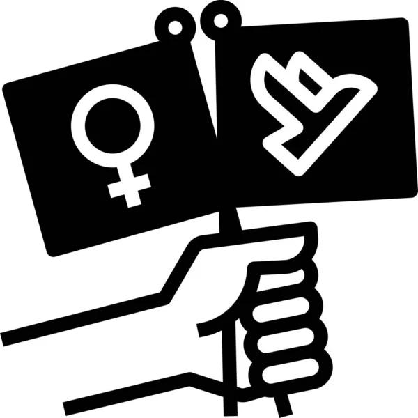 Vrijheid Feministisch Feminisme Icoon — Stockvector