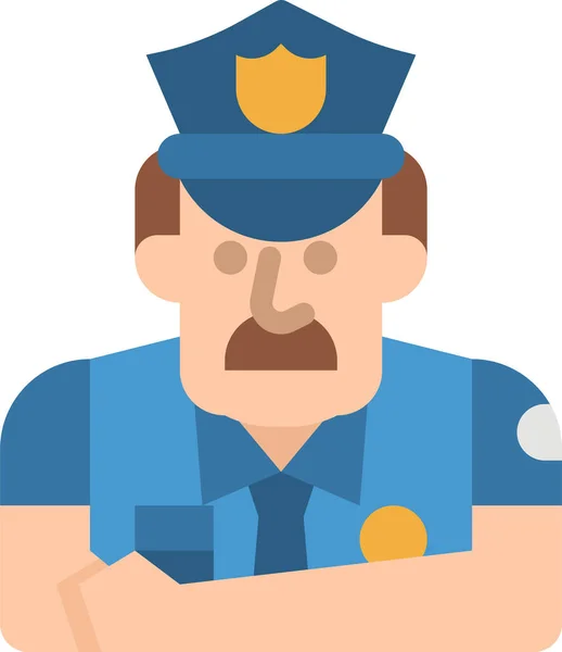 Hlídat Úlohy Policejní Ikona — Stockový vektor