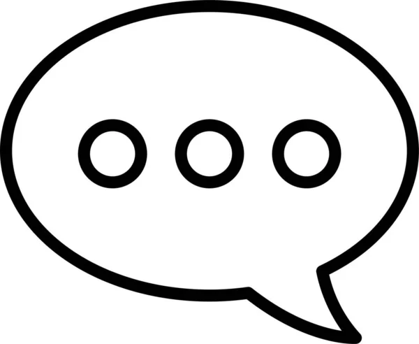 Nachrichten Chat Symbol Umrissstil — Stockvektor