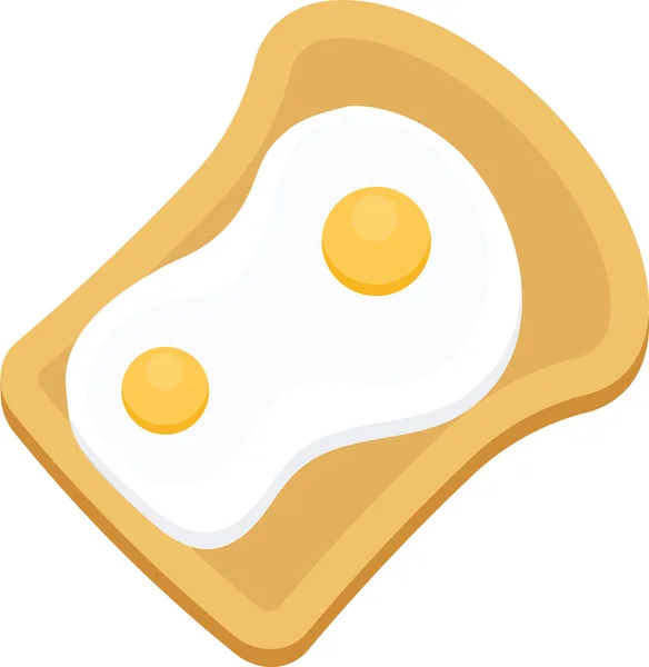 Pane Omelette Uovo Icona — Vettoriale Stock