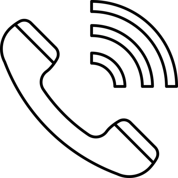 Значок Разговора Телефону Стиле Наброска — стоковый вектор