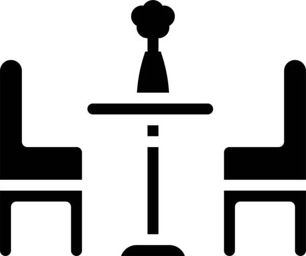 Židle Domácí Kuchyně Ikona Pevném Stylu — Stockový vektor