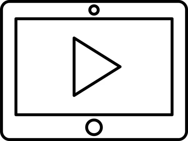Tablet Videospielsymbol Umriss Stil — Stockvektor