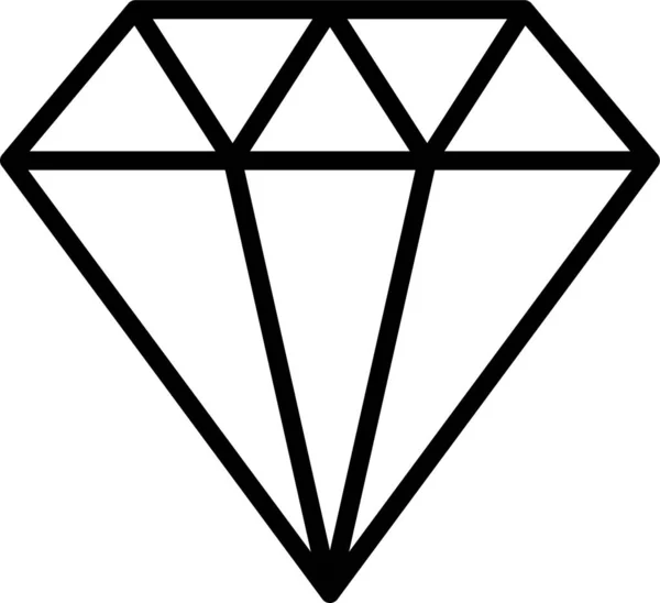 Diamante Joya Icono Moda — Vector de stock