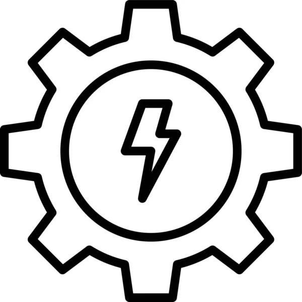 Gear Cogwheel Current Icon — Stock Vector