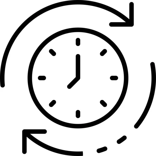 Horloge Horloge Durée Icône — Image vectorielle