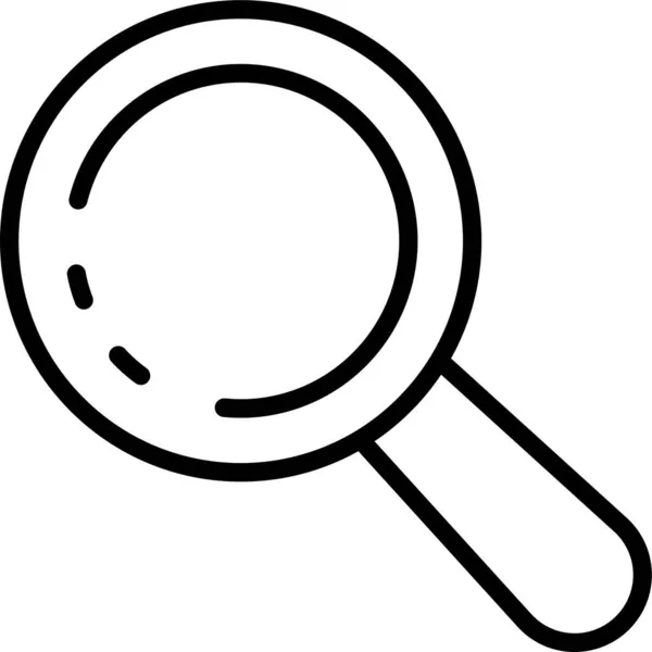 Recherche Loupe Détective Icône Dans Style Contour — Image vectorielle