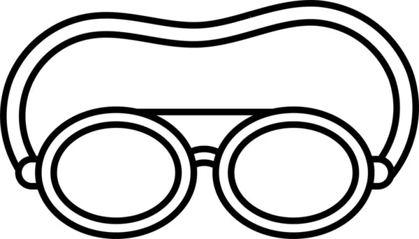 Yüzen Gözlük Dalış Simgesi — Stok Vektör