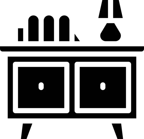 Szafa Szafa Meble Ikona Stylu Solid — Wektor stockowy