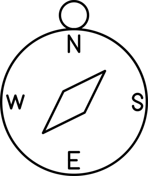 Ikona Umístění Směrování Kompasu — Stockový vektor