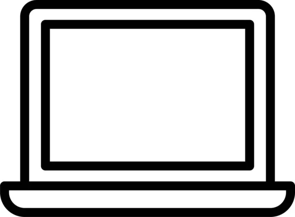 Laptop Screen Electronics Icon Outline Style — Stock Vector