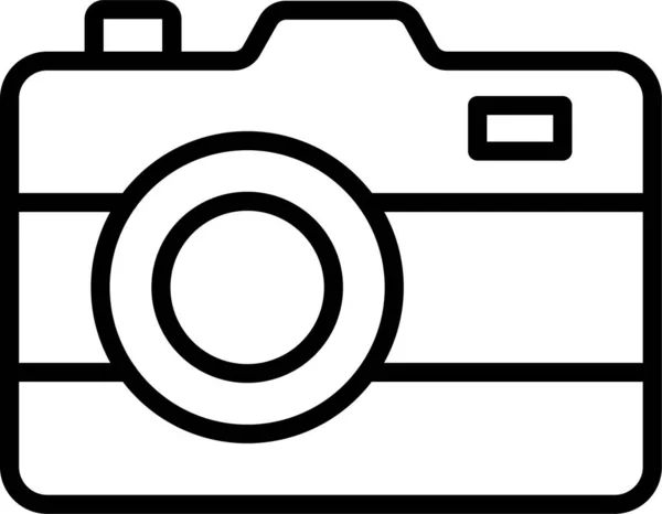 Imagen Foto Cámara Icono Estilo Esquema — Vector de stock