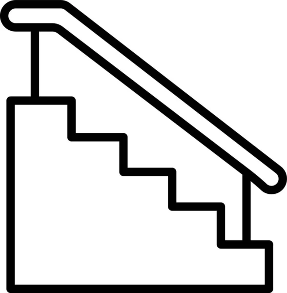 Ikona Schodiště Schody Podlahy — Stockový vektor