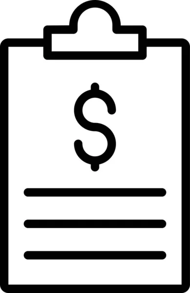 Papierowa Ikona Dolara Zarysie — Wektor stockowy