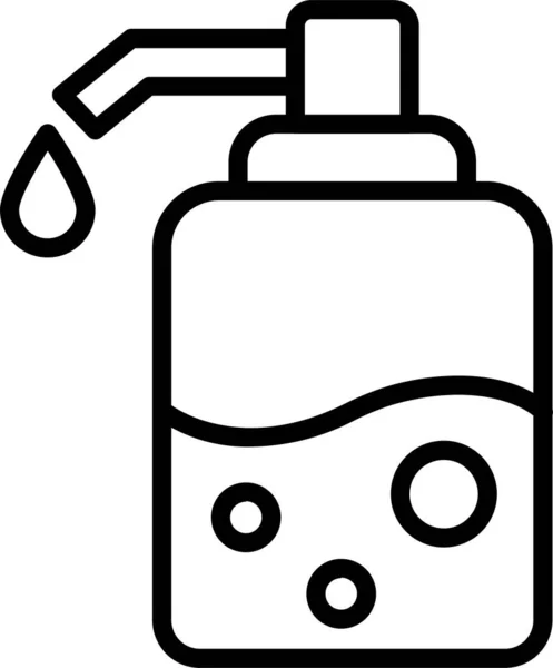 Handwash Ícone Sabão Líquido Estilo Esboço — Vetor de Stock