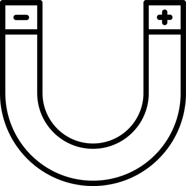 Magnetphysik Icon Umrissstil — Stockvektor