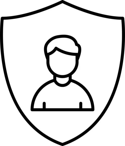 Protection Security Shield Icon — Stock Vector