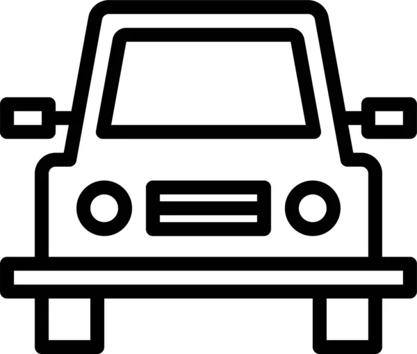 Coche Auto Vacaciones Icono Estilo Del Esquema — Vector de stock