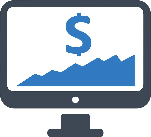 Crescimento Lucro Finanças Ícone Estilo Sólido — Vetor de Stock