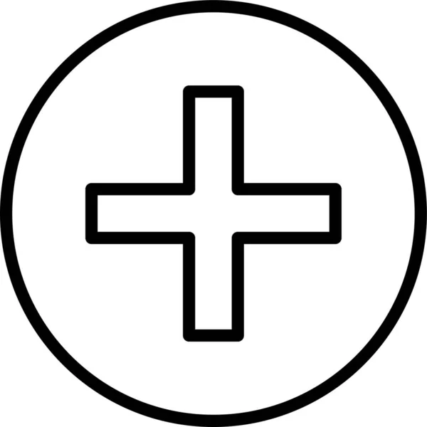 Икона Медицинского Здоровья Больницы Стиле Наброска — стоковый вектор