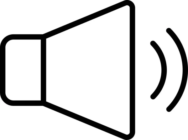 Zvuková Ikona Reproduktoru Zvuku Stylu Osnovy — Stockový vektor