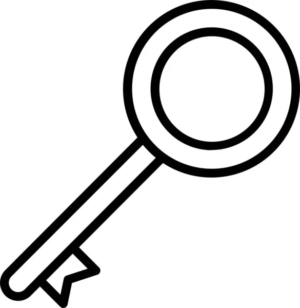 轮廓样式的密码访问密钥图标 — 图库矢量图片