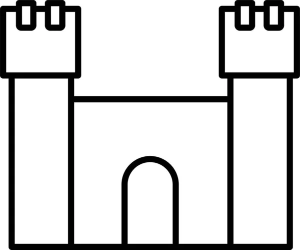 Zámek Středověké Starožitné Ikony — Stockový vektor