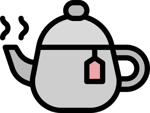 Drink Hot Jar Symbol Gefülltem Outline Stil — Stockvektor