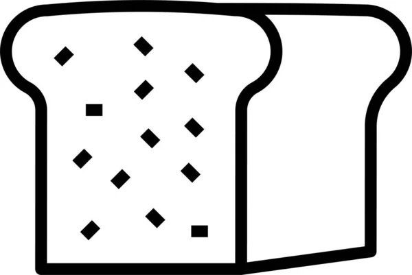 Brot Toast Frühstück Symbol — Stockvektor