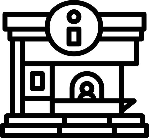 Center Information Tour Icon Outline Style — Stock vektor