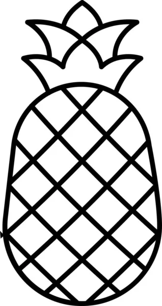 Икона Ананасовых Фруктов — стоковый вектор
