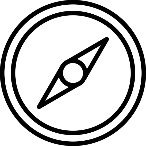Kompass Navigationssymbol Umrissstil — Stockvektor