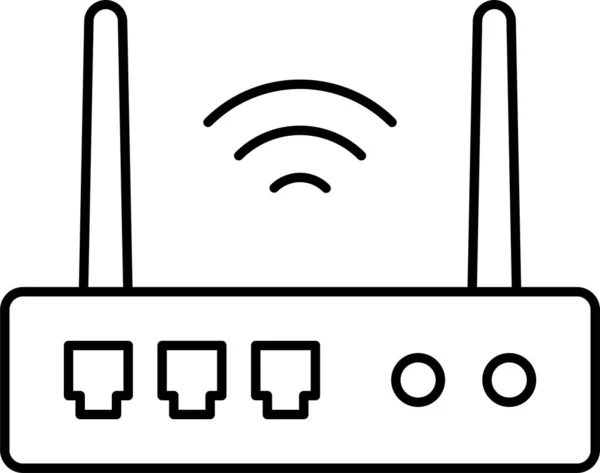Bezdrátová Ikona Wifi Routeru — Stockový vektor