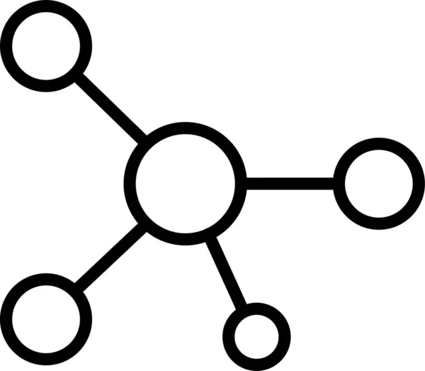 Molécules Chimie Expérience Icône — Image vectorielle