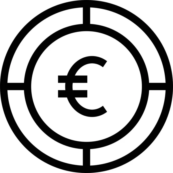 Κέρμα Νόμισμα Εικονίδιο Νόμισμα — Διανυσματικό Αρχείο