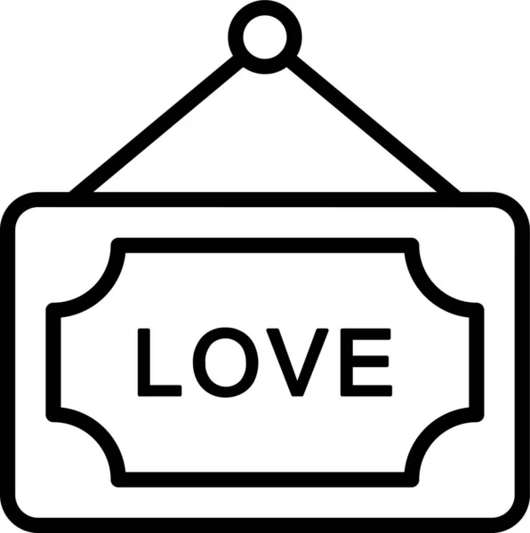 Знак Активізму Значок Любові Контурному Стилі — стоковий вектор