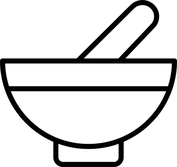 碗砂浆谷物图标 — 图库矢量图片