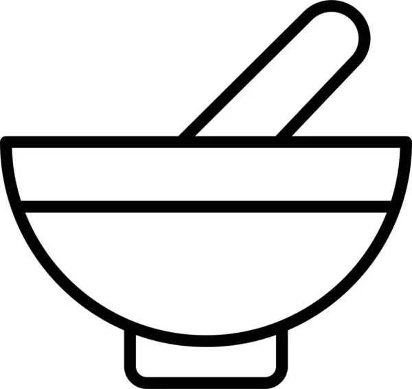 Bowl Mortar Cereals Icon — Stock Vector